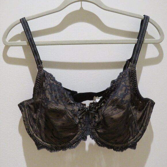 CHANTELLE Rive Gauche Full Coverage Unlined Bra in Black - Size 36DD - Picture 2 of 11